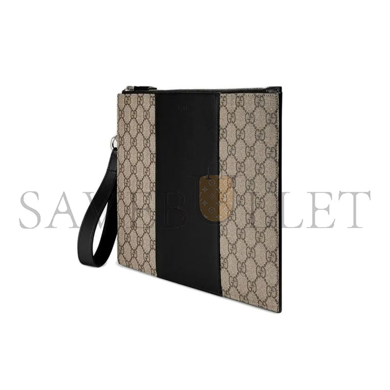 GUCCI GG SUPREME WEB POUCH 495017 KGDHN 9769 (30.5*21*1.5cm)